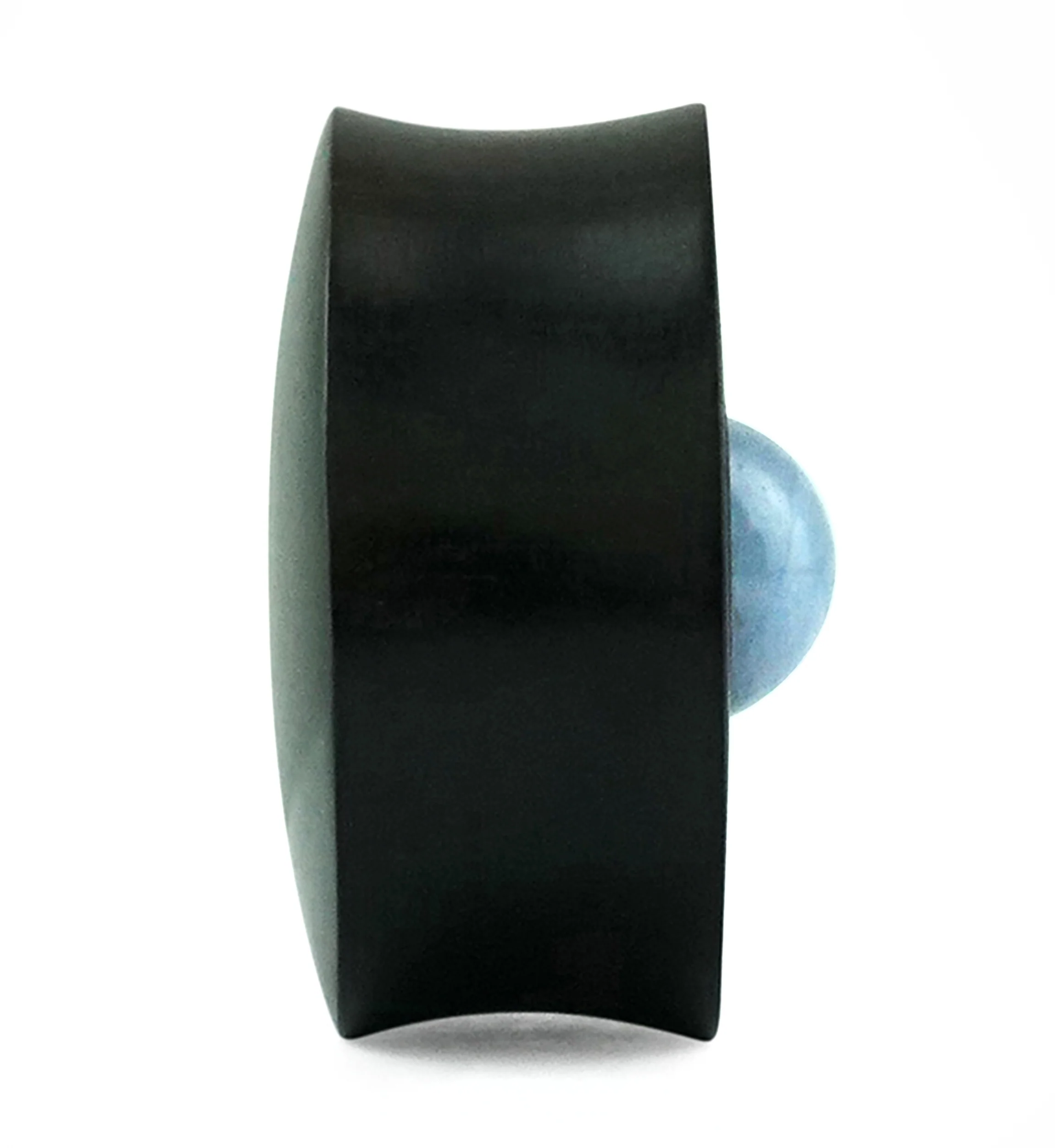 Ecliptic Blue Lace Agate Stone Areng Wood Double Flare Plugs - Mrs Treak