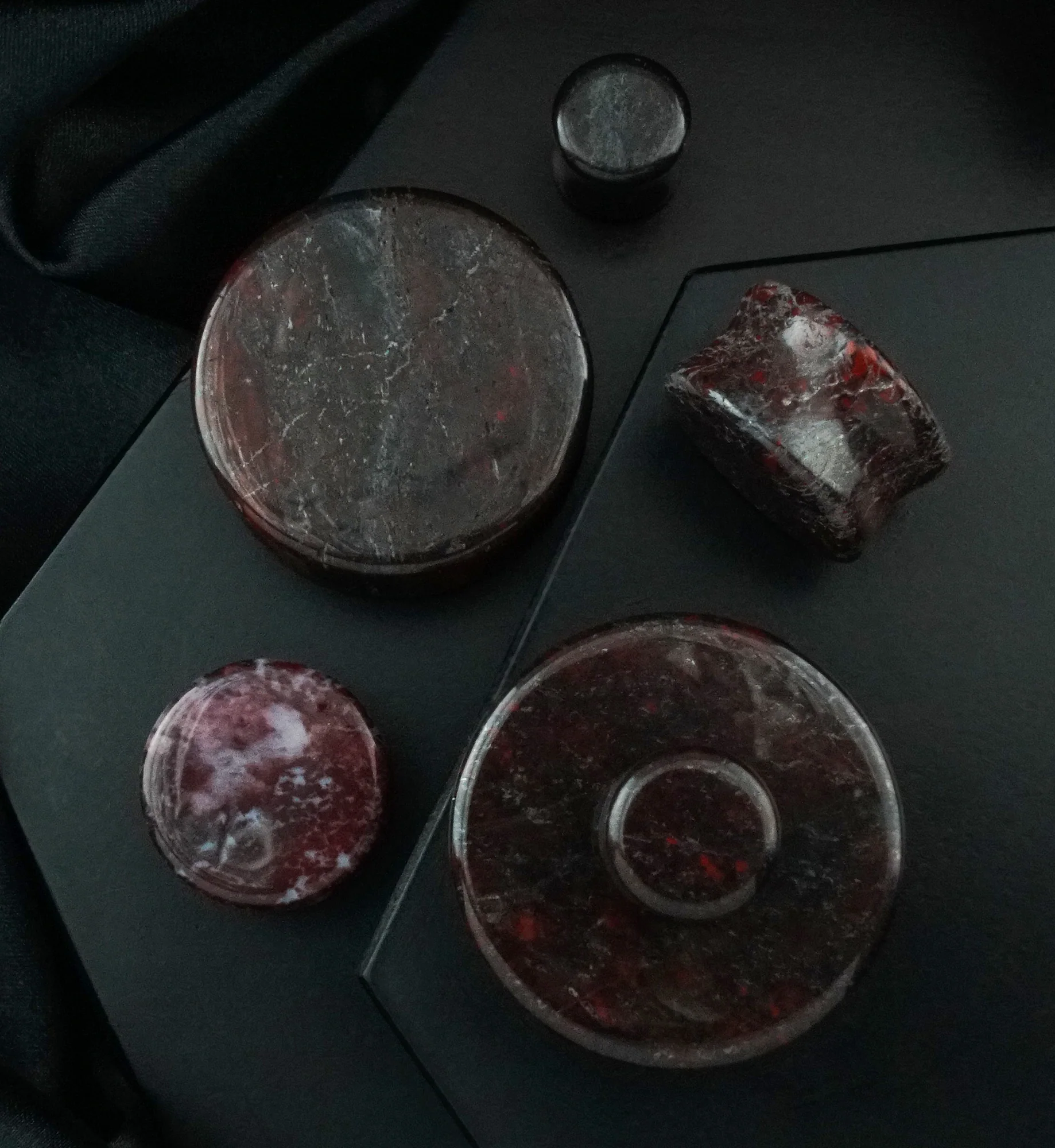 Red Brecciated Jasper Stone Plugs - Mrs Treak