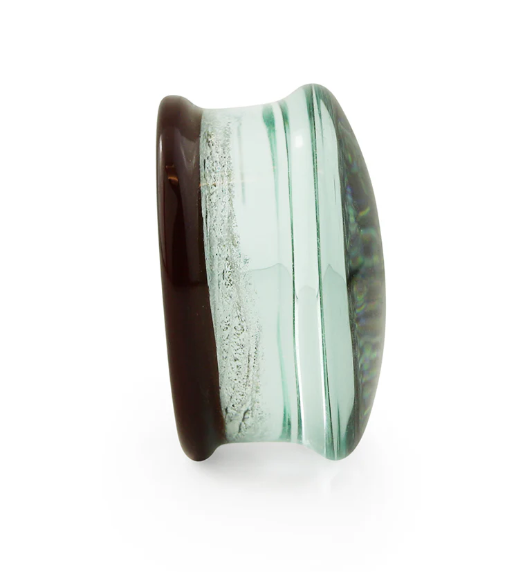 Maroon Cosmic Spiral Glass Plugs - Mrs Treak