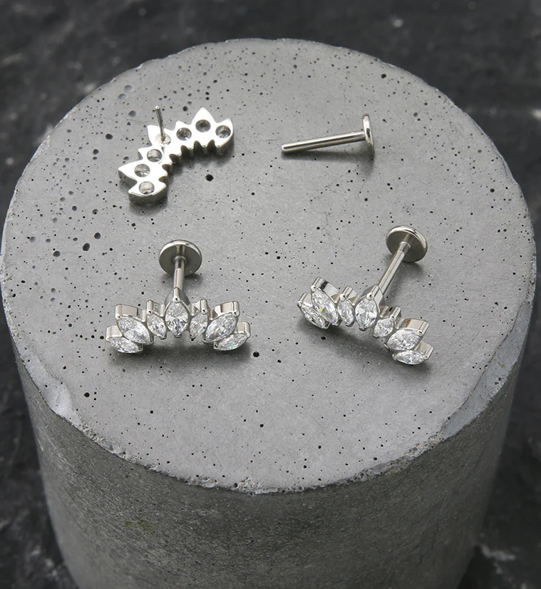 Anadem CZ Threadless Titanium Labret - Mrs Treak