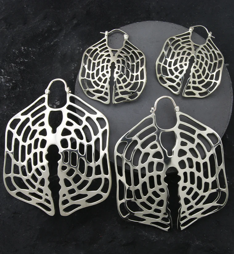 Xylem Geometric White Brass Hangers / Earrings - Mrs Treak