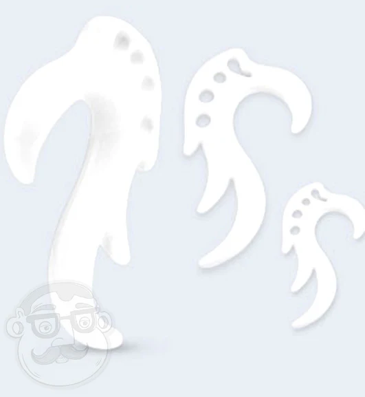 White Tribal Antler Hanger Talons Plugs - Mrs Treak