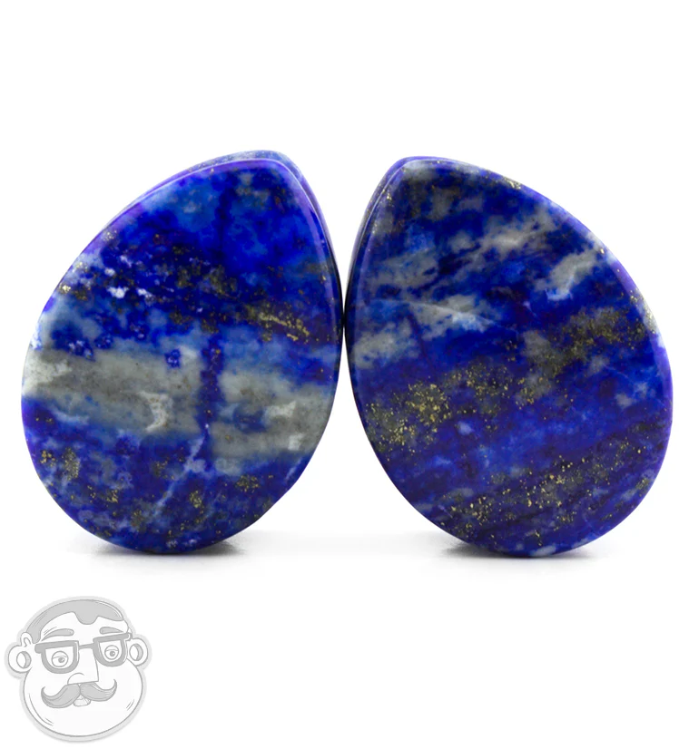 Lapis Lazuli Stone Teardrop Plugs - Mrs Treak