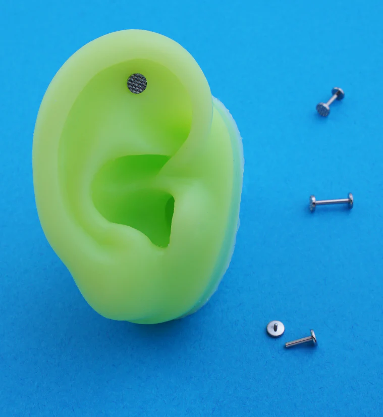 Beaded Disk Internally Threaded Titanium Labret - Mrs Treak