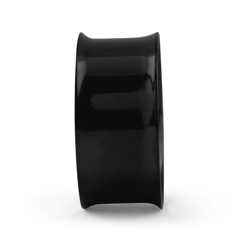 Black Stainless Steel Double Flare Tunnels - Mrs Treak