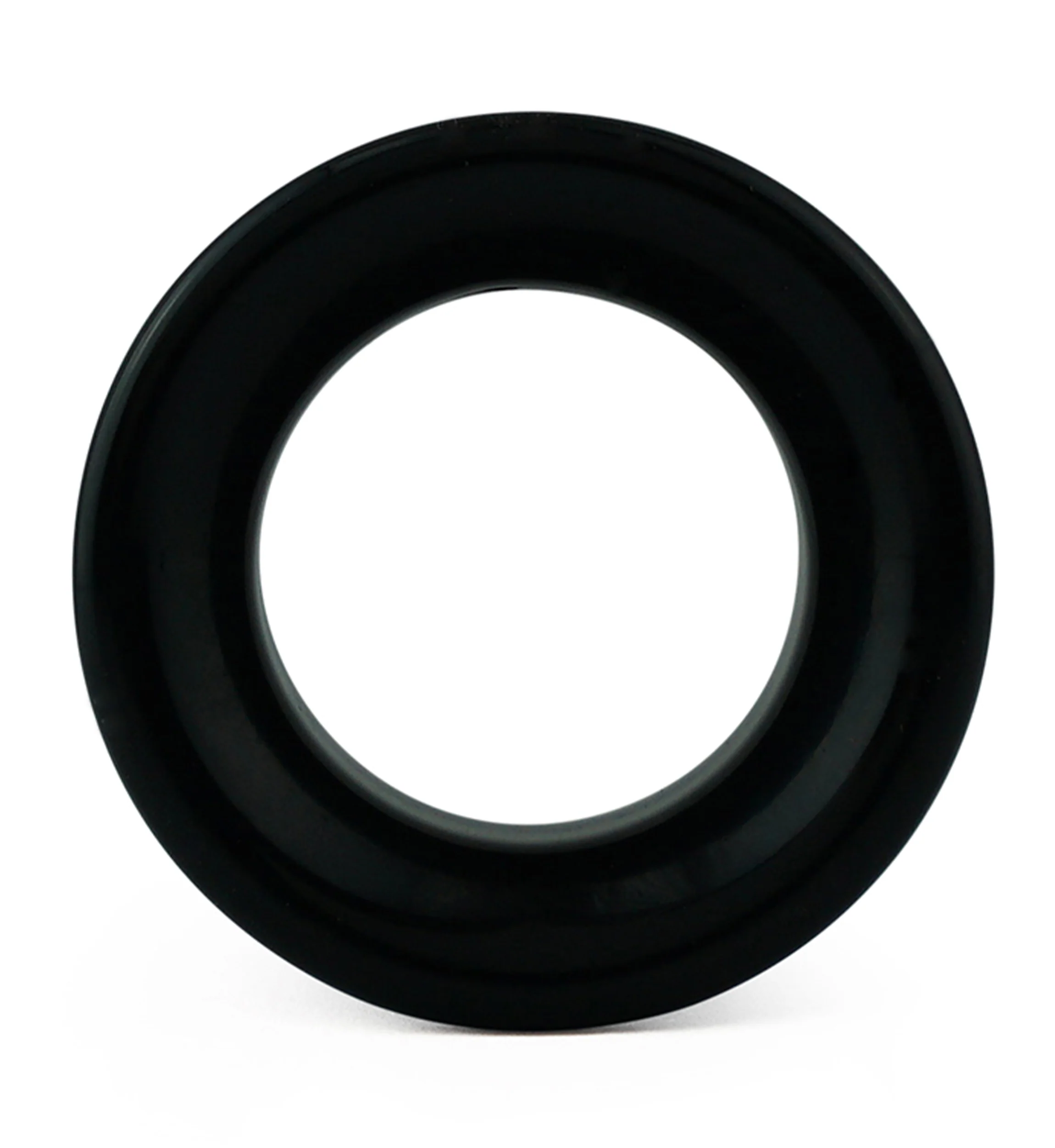Midnight Black Glass Tunnel Plugs - Mrs Treak