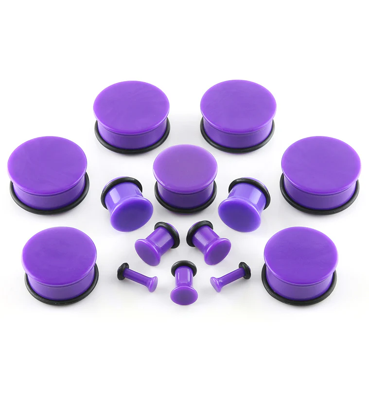 Purple Single Flare Plugs - Mrs Treak
