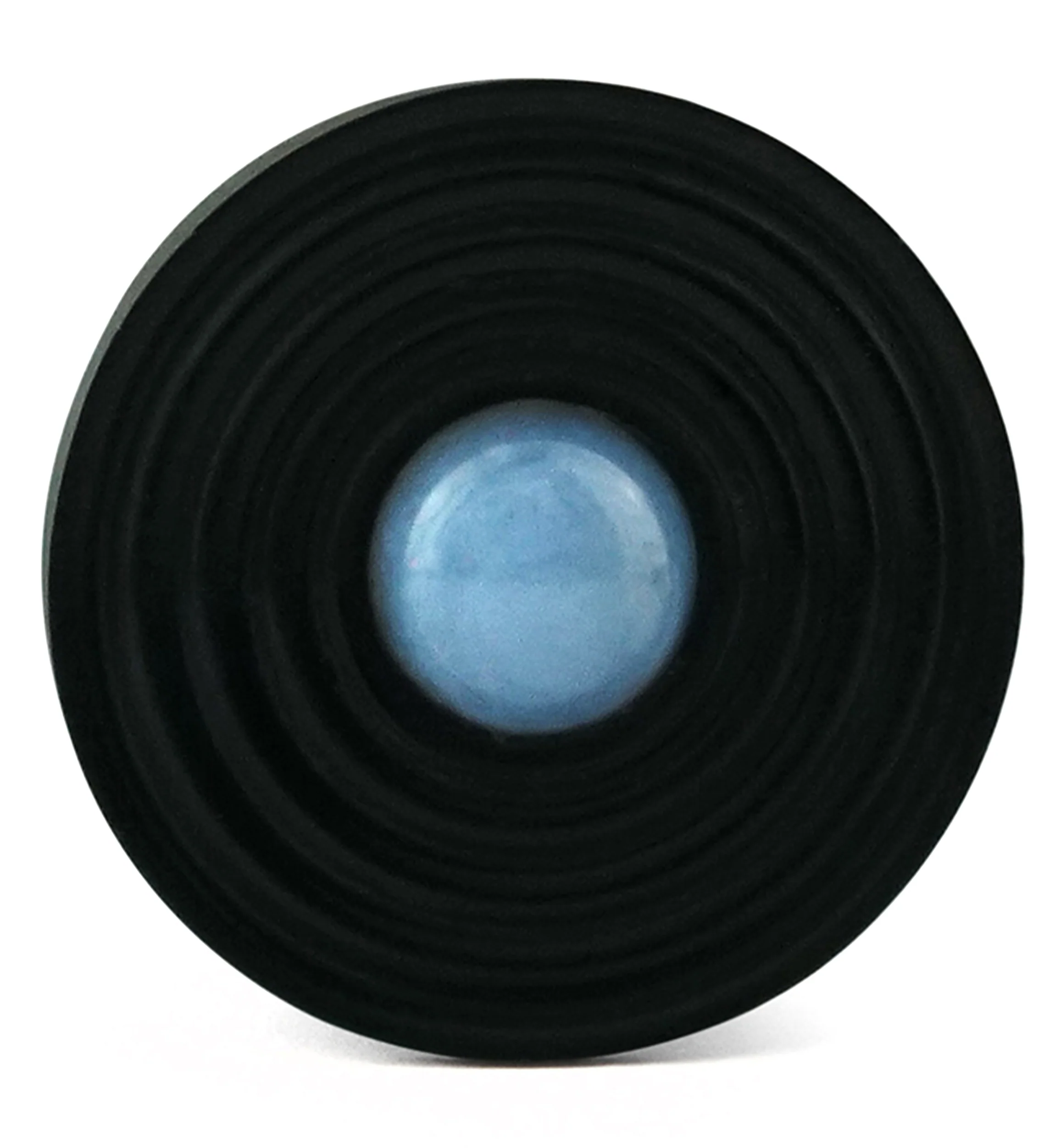 Ecliptic Blue Lace Agate Stone Areng Wood Double Flare Plugs - Mrs Treak