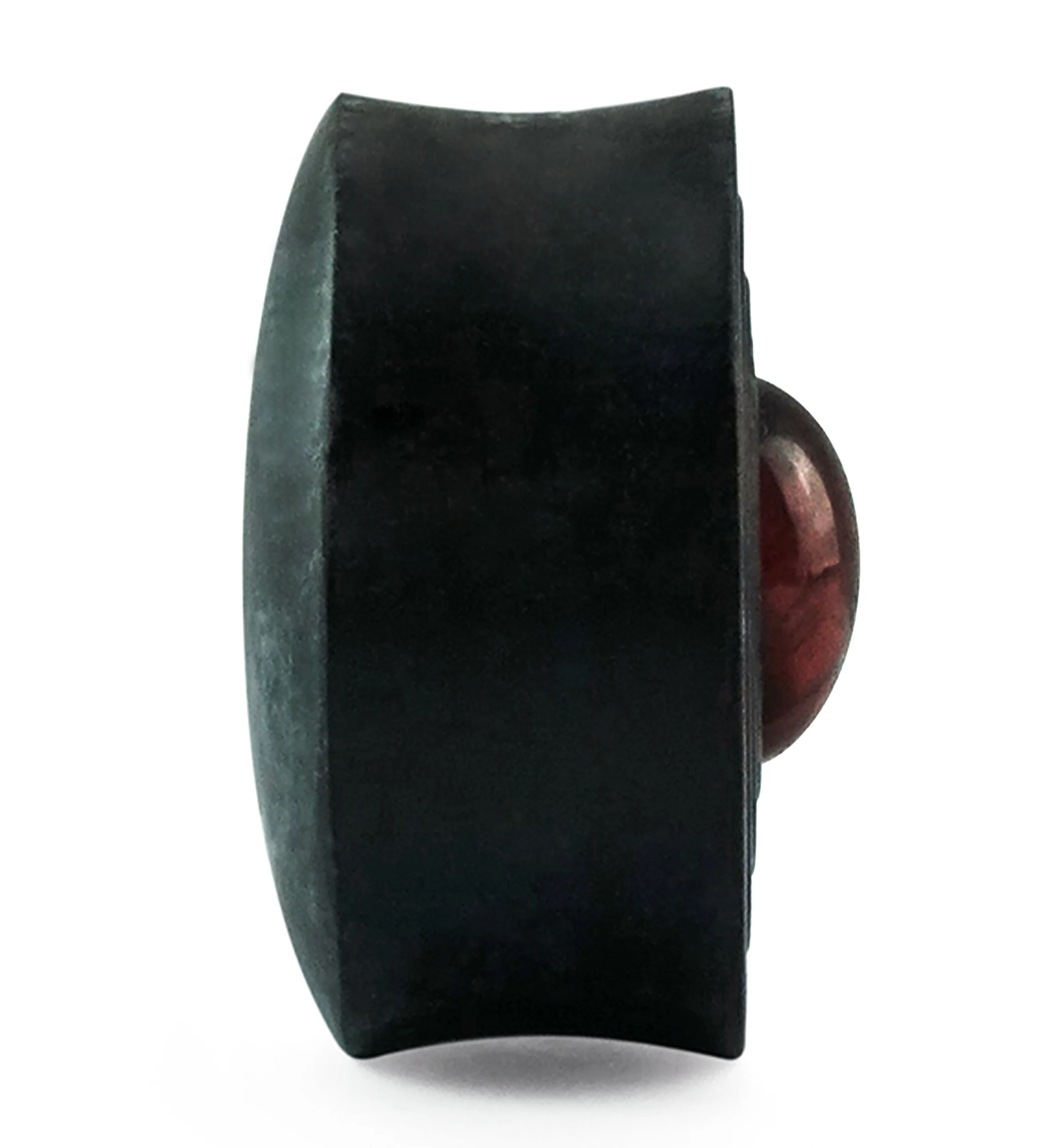 Ecliptic Red Tiger Eye Stone Areng Wood Double Flare Plugs - Mrs Treak