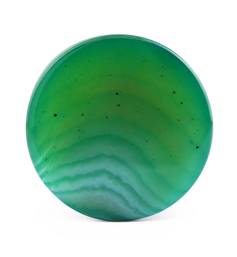 Green Agate Stone Plugs - Mrs Treak