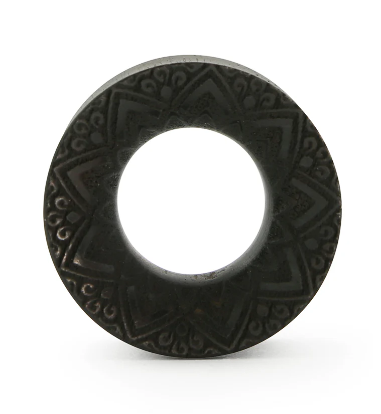 Etched Mandala Areng Wood Tunnel Plugs - Mrs Treak