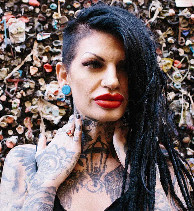 Turquoise Howlite Stone Double Flare Plugs - Mrs Treak