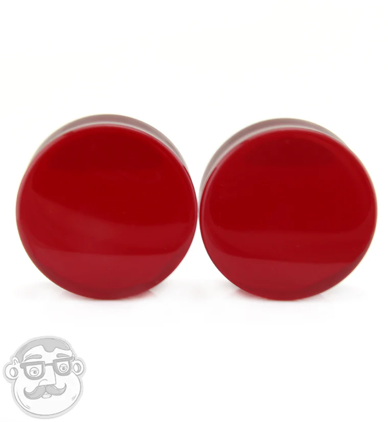 Red Glass Plugs - Mrs Treak