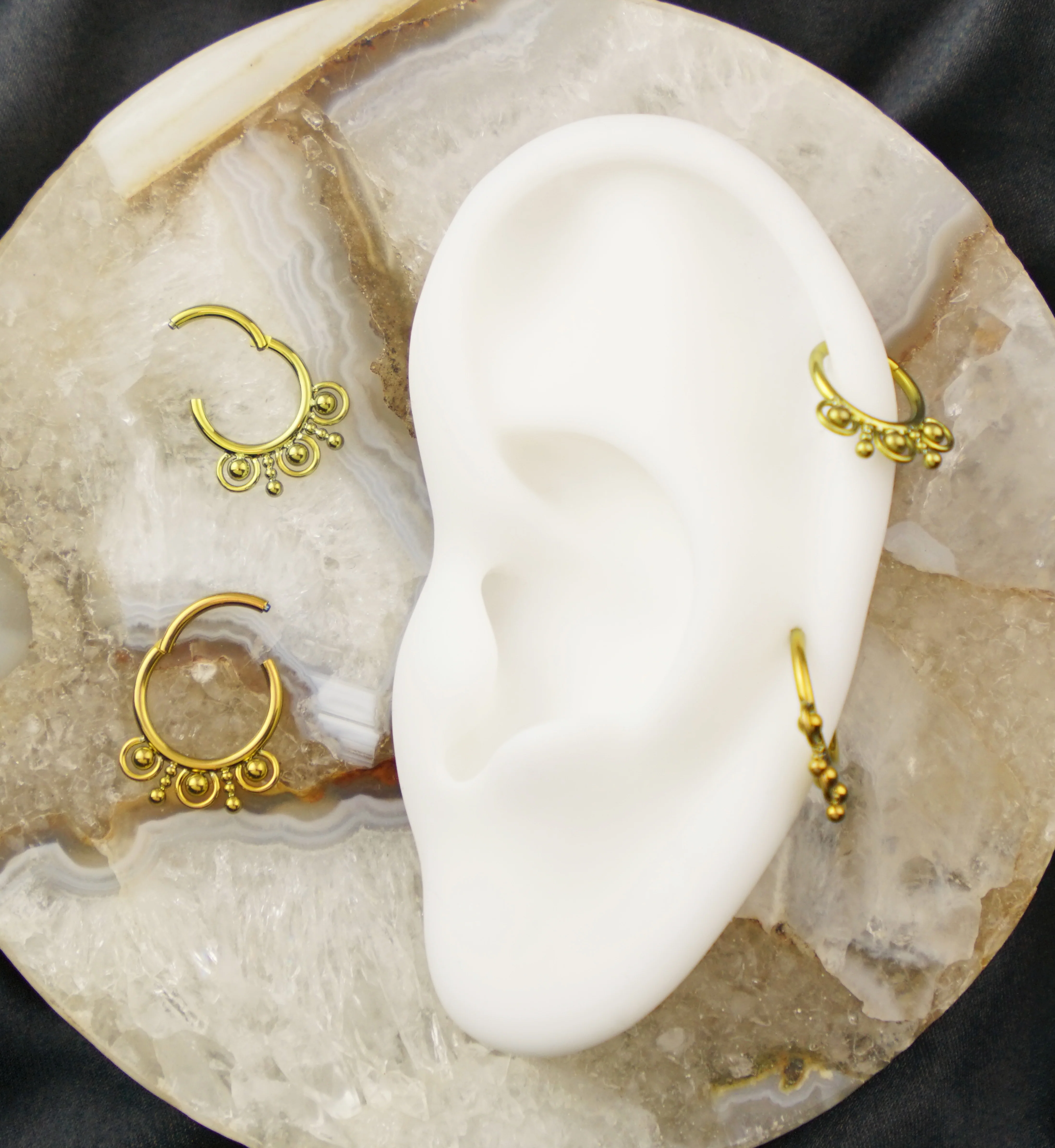 Gold Anodized Myriad Hinged Segment Ring - Mrs Treak