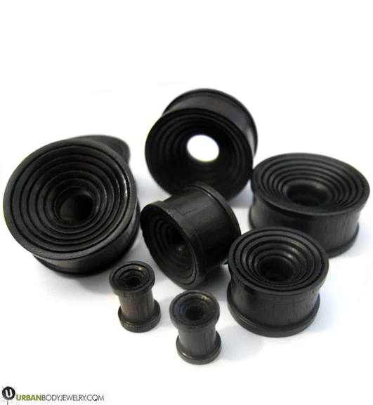 Concave Wooden Rings Tunnel Plugs - Mrs Treak