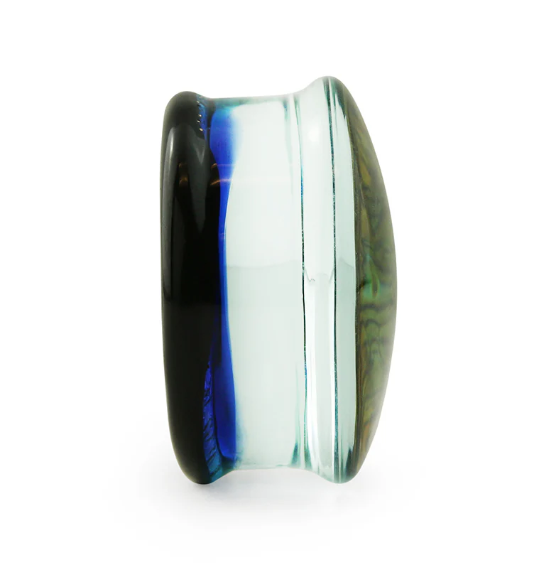 Coastal Dichroic Glass Plugs - Mrs Treak