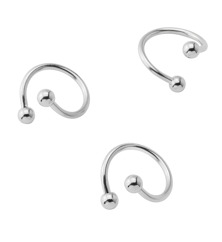 Twisted Stainless Steel Barbell - Mrs Treak