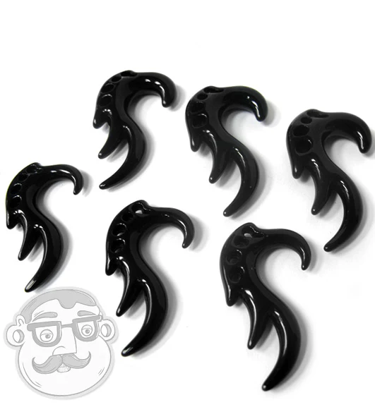 Black Tribal Antler Hanger Talon Plugs - Mrs Treak