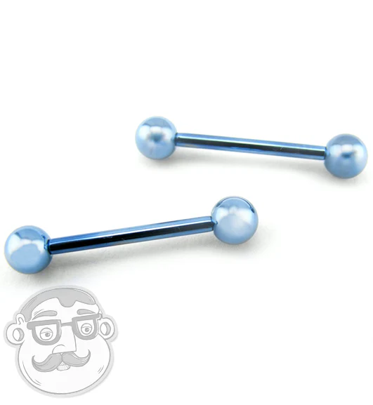 Light Blue Titanium Barbell - Mrs Treak