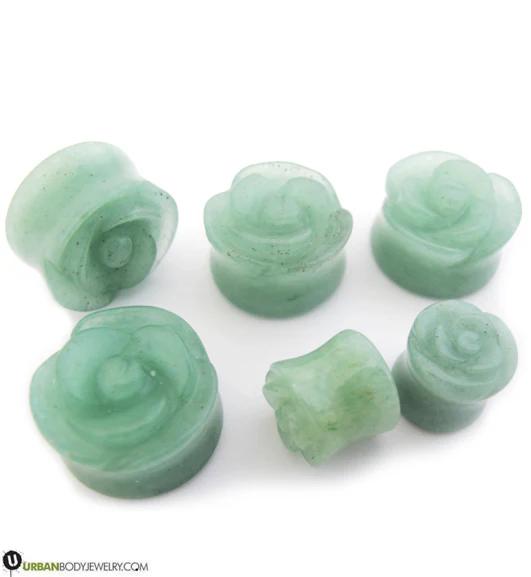 Aventurine Stone Rosebud Plugs - Mrs Treak