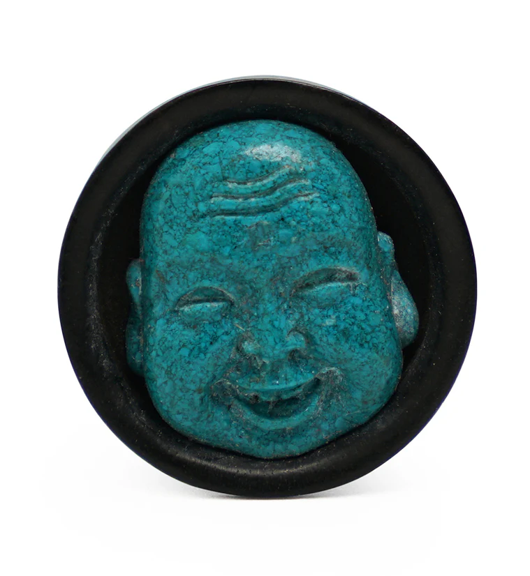 Areng Wood Plugs With Buddha Stone Inlay - Mrs Treak
