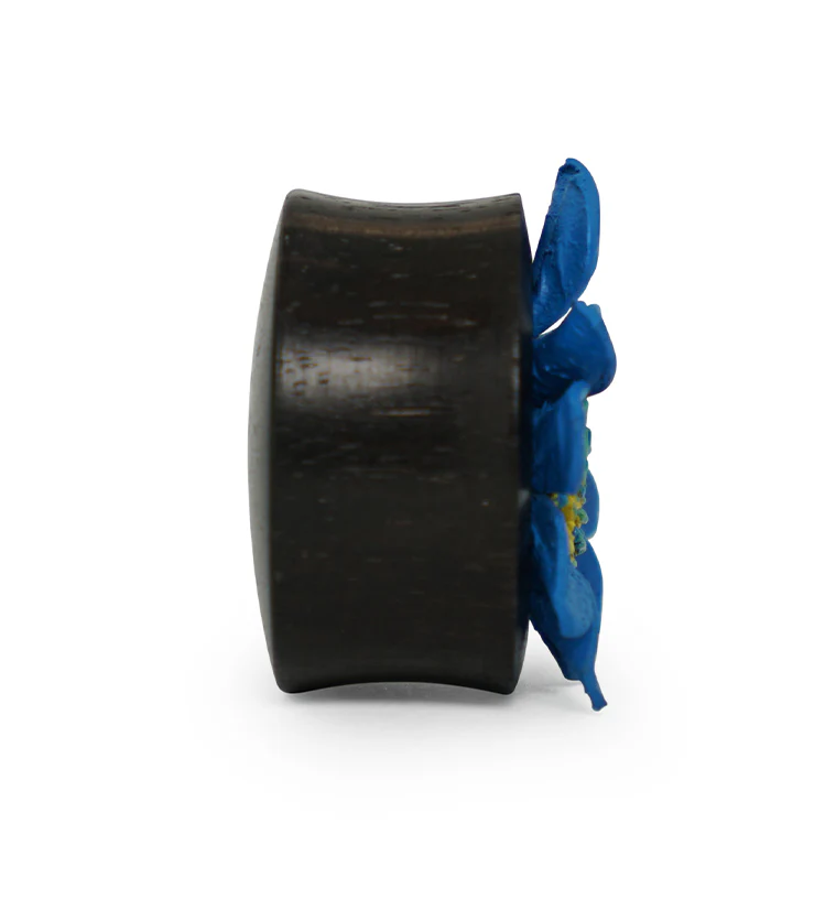 Blue Sunflower Sono Wood Plugs - Mrs Treak