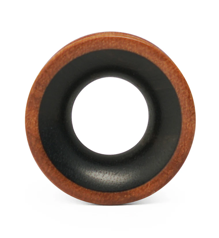Two Tone Saba & Sono Concave Wood Tunnel Plugs - Mrs Treak