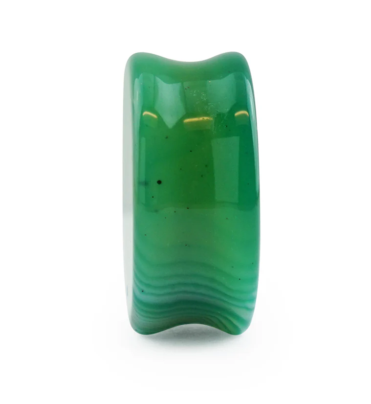 Green Agate Stone Plugs - Mrs Treak
