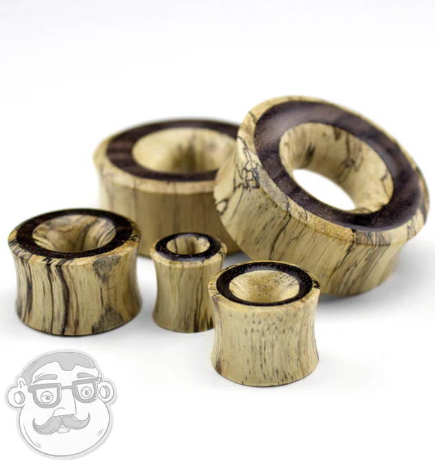 Tamarind Wood Tunnel Plugs With Sono Wood Inlay - Mrs Treak