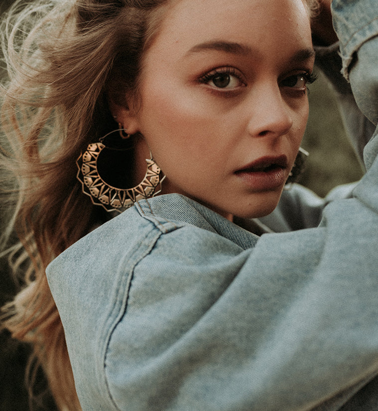 Palmette Titanium Hangers - Earrings - Mrs Treak