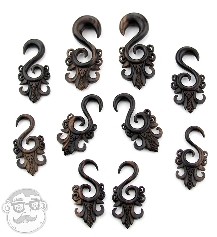 Areng Wood Choula Spiral Hangers - Mrs Treak