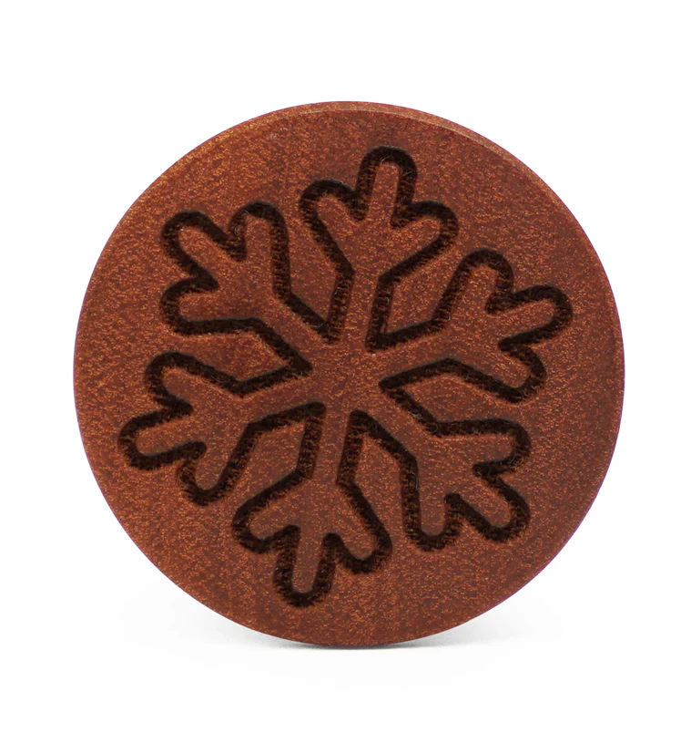 Snowflake Engraved Wood Plugs - Mrs Treak