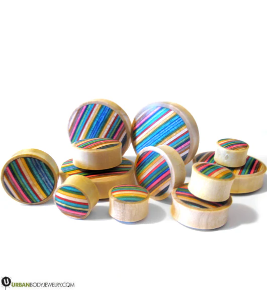 Blonde Wood Skateboard Plugs - Mrs Treak
