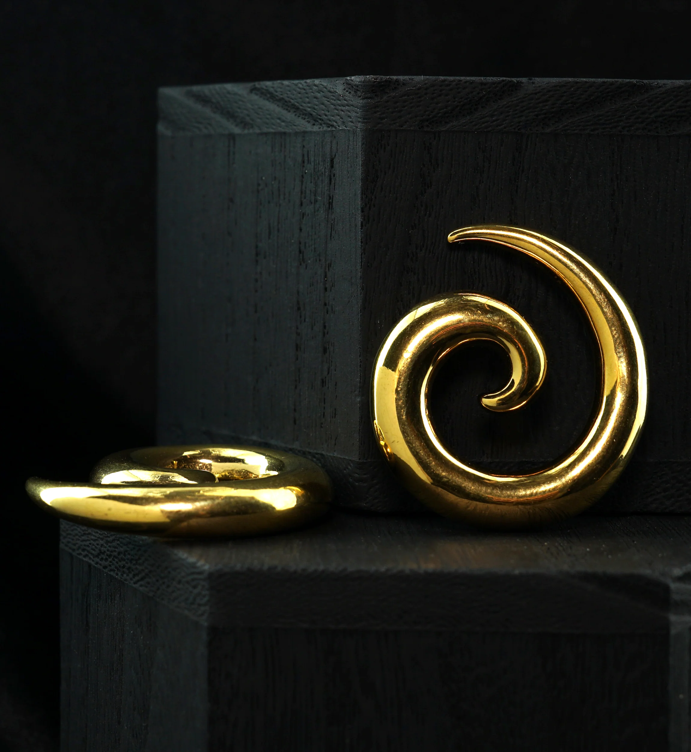 Gold PVD Steel Spirals - Mrs Treak