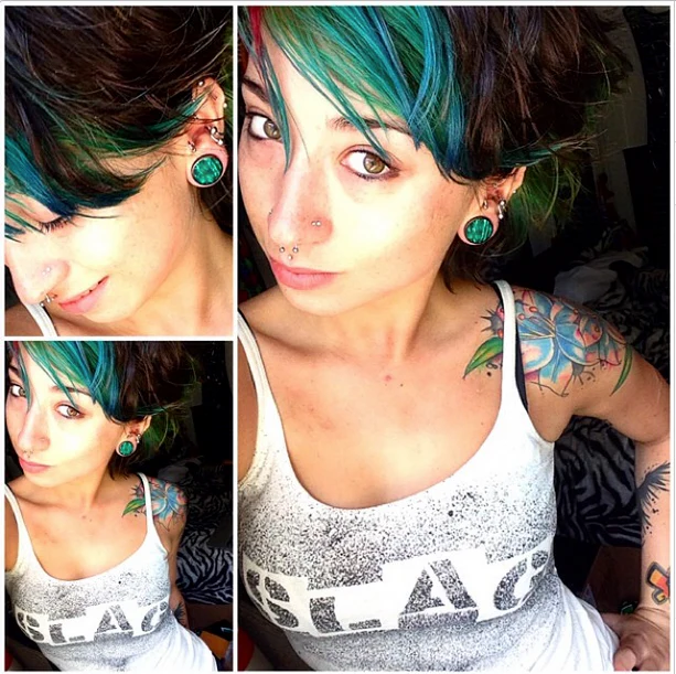 Areng Wood Plugs With Green Resin Inlay - Mrs Treak