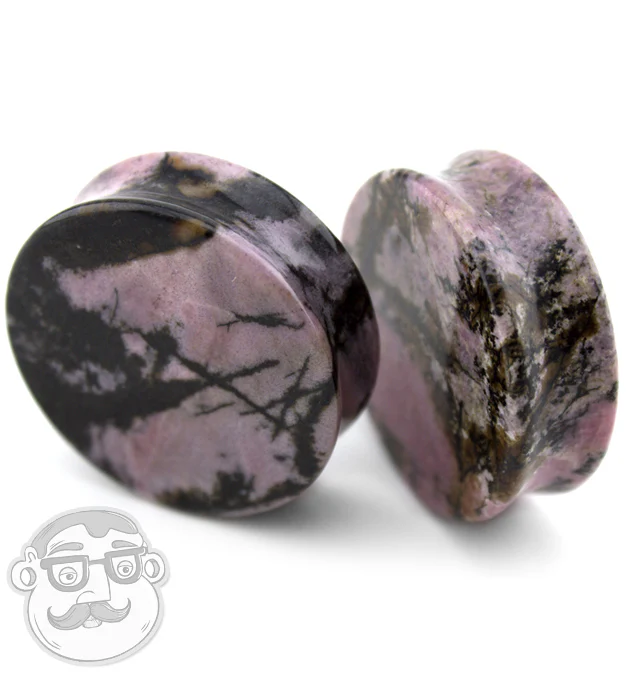 Rhodonite Stone Plugs - Mrs Treak