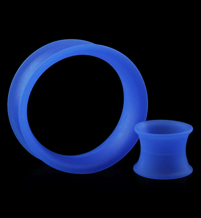 Blue Silicone Ear Skins Tunnels - Mrs Treak