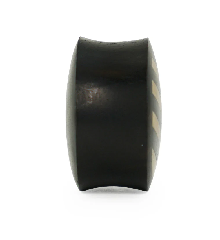 Areng Wooden Plugs With Striped Inlay - Mrs Treak
