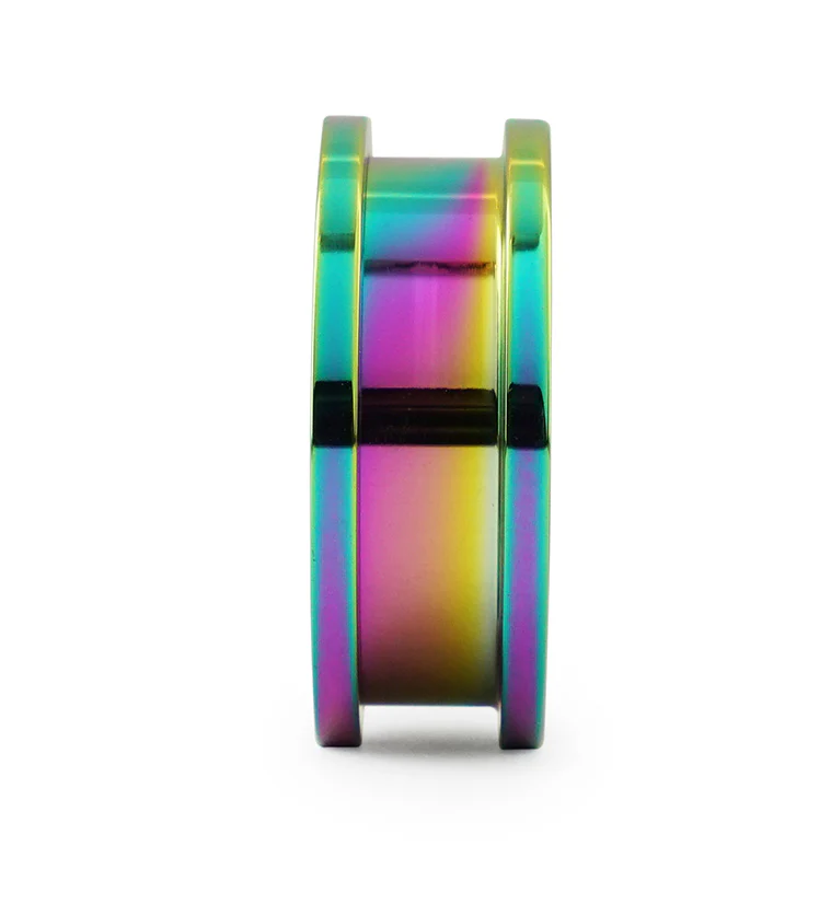Rainbow Stainless Steel Screw on Tunnels - Mrs Treak