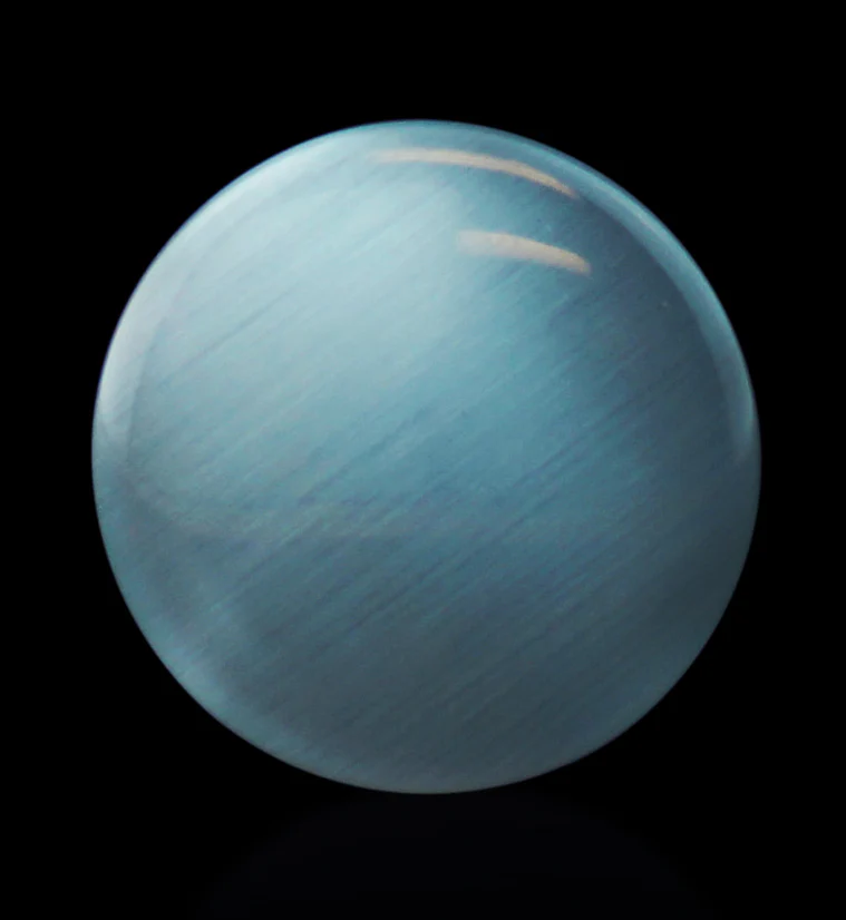 Grey Cat's Eye Glass Single Flare Plugs - Mrs Treak