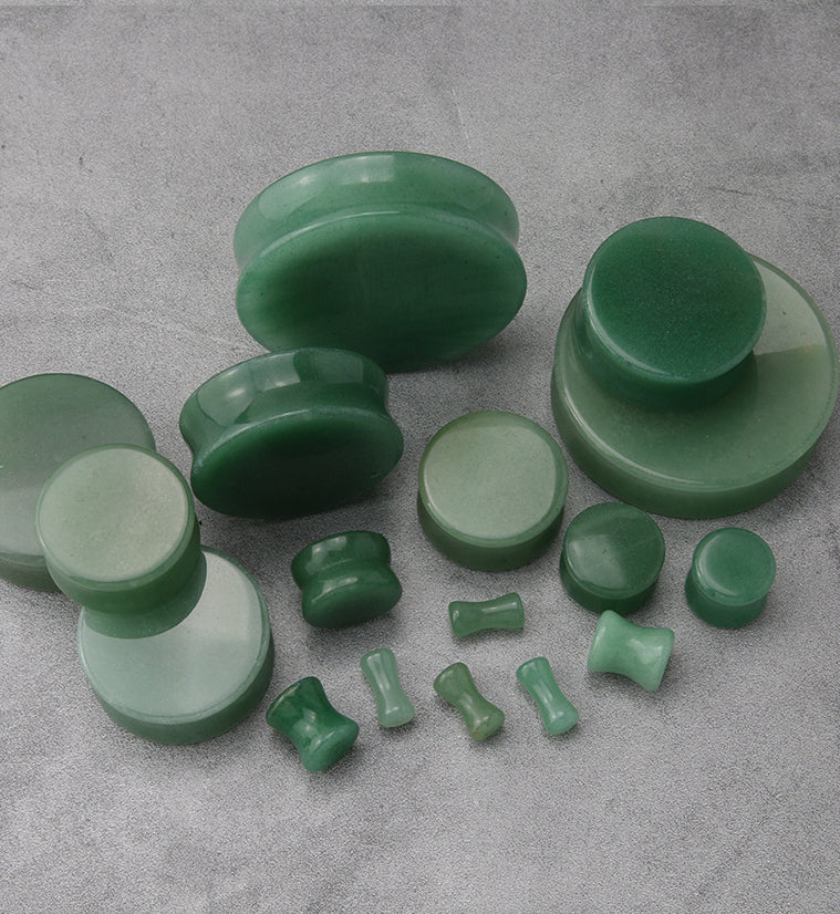 Aventurine Green Stone Plugs - Mrs Treak