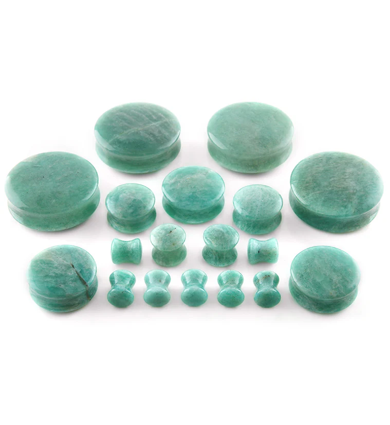 Amazonite Stone Plugs - Mrs Treak
