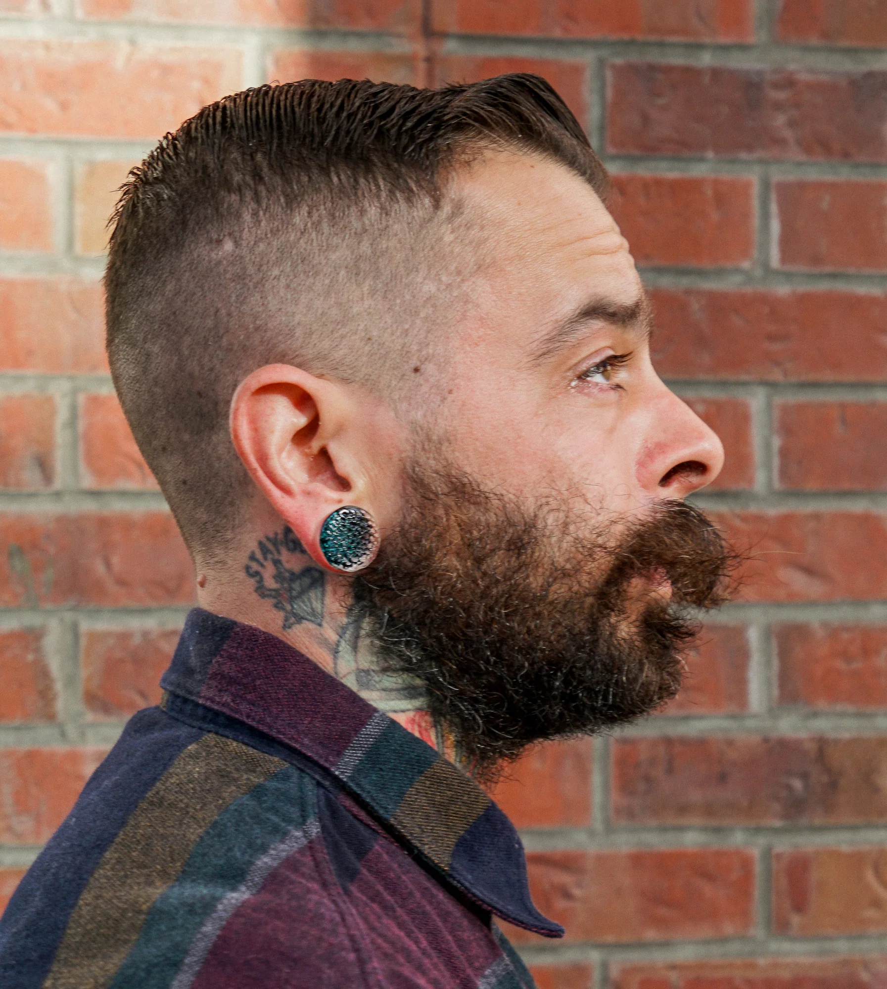 Blurple Hammered Glass Double Flare Plugs - Mrs Treak