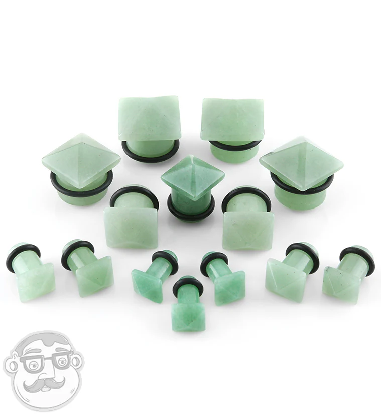 Aventurine Stone Squared Plugs - Mrs Treak