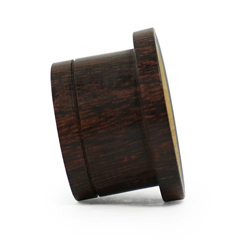 Single Flare Dark Tamarind Wood Tunnels with Jackfruit Inlay - Mrs Treak