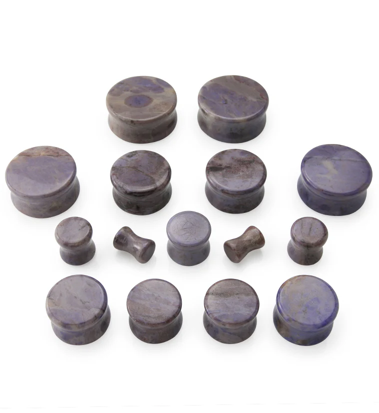 Turkish Purple Jade Stone Plugs - Mrs Treak