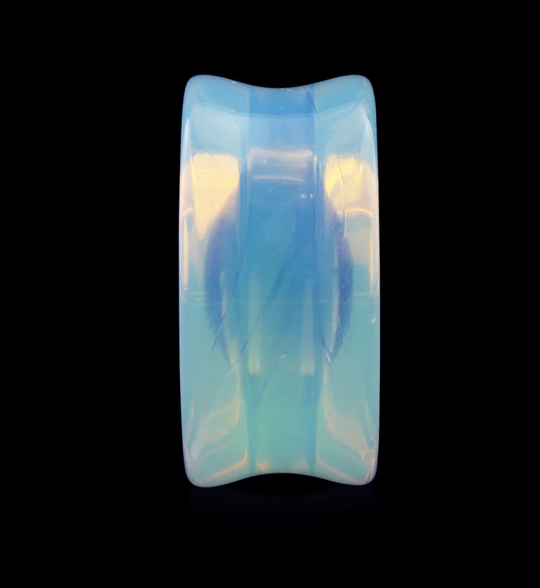 Opalite Glass Double Flare Tunnels - Mrs Treak
