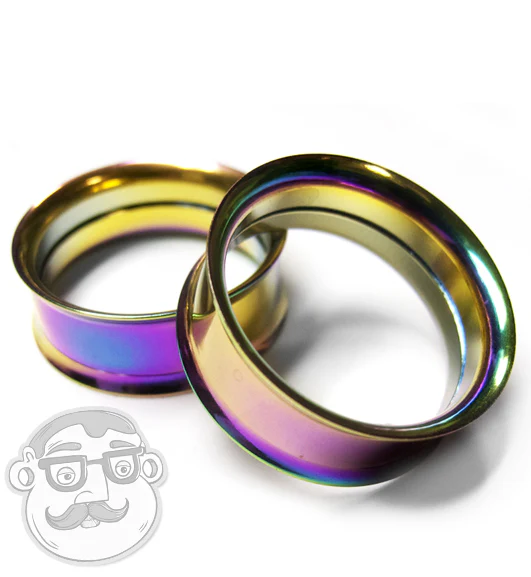 Rainbow Steel Internally Threaded Tunnel Plugs - Mrs Treak