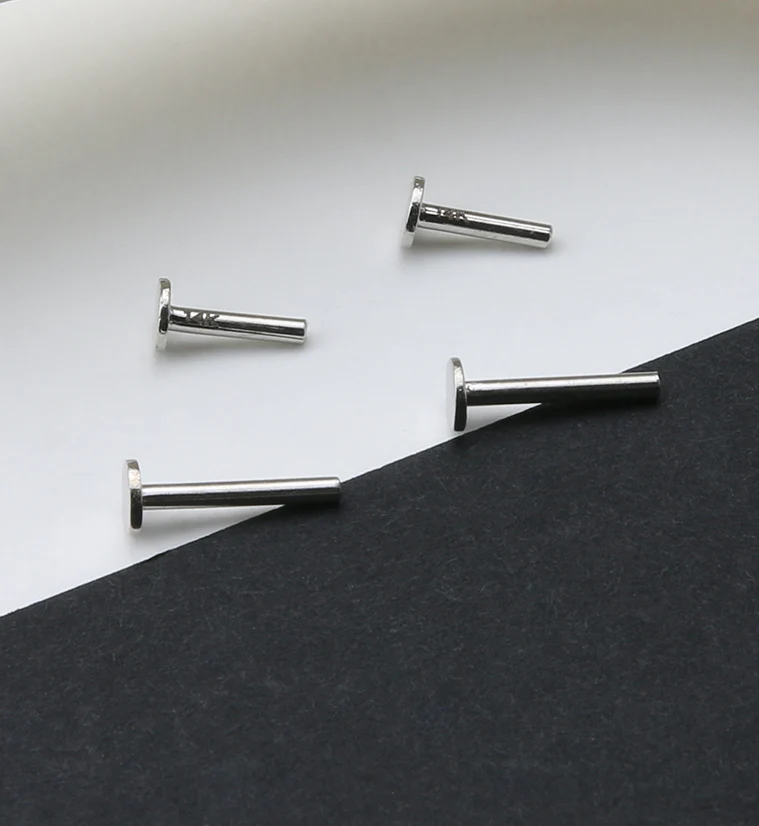 14kt Gold Threadless Labret - Mrs Treak