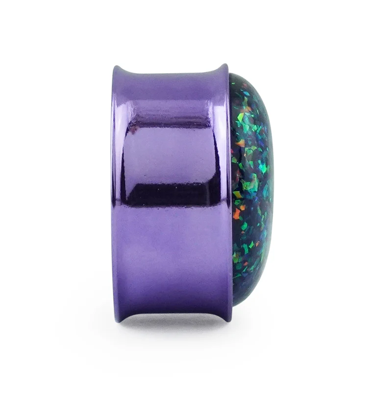 Purple Opalite Flash PVD Stainless Steel Plugs - Mrs Treak